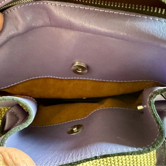 NWOT PATRICIA NASH ASHFORD LEATHER SATCHEL & NAZARI WALLET AMETHYST - Picture 9 of 16